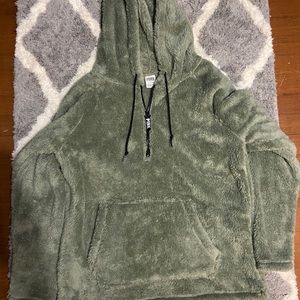 PINK 1/4 Zip Sherpa Hoodie